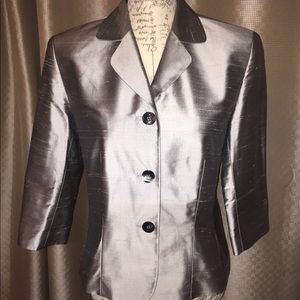 Ann Taylor pewter silk jacket